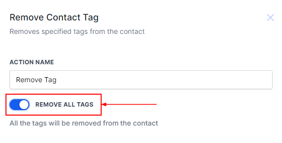Remove Contact Tag Action – figure 3