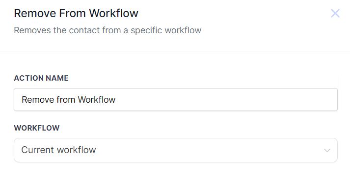 Remove From Workflow Action – figure 3