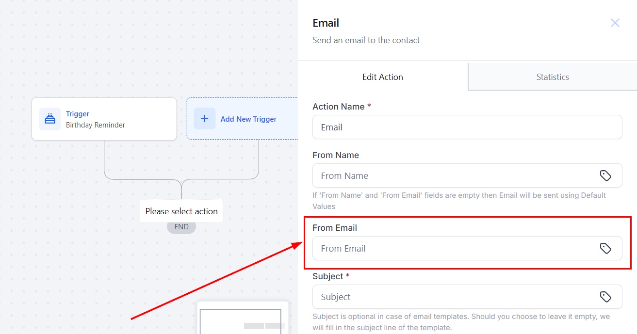 Send Email Action – figure 4
