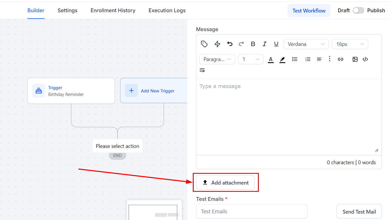 Send Email Action – figure 10