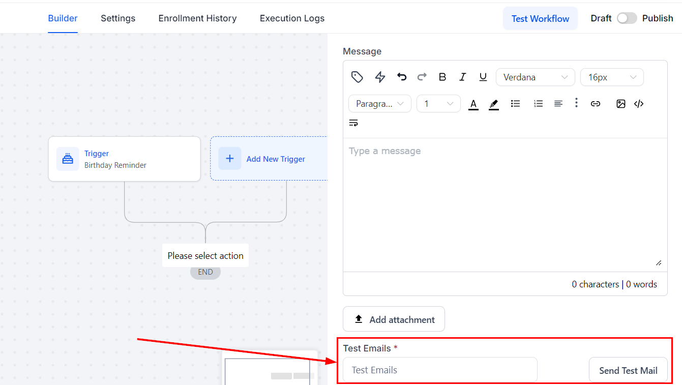 Send Email Action – figure 11