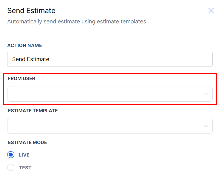 Send Estimates Action – figure 5