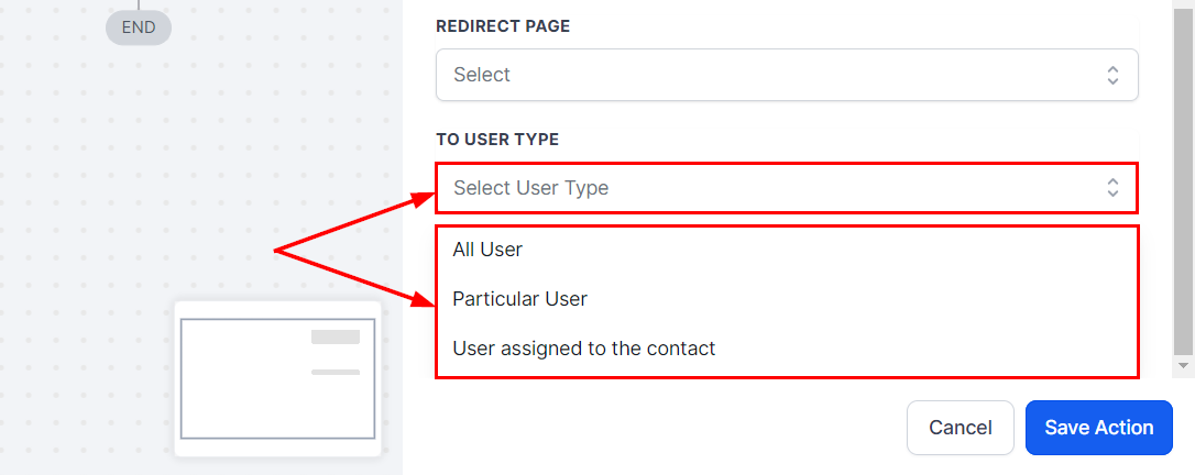Send Internal Notification Action – figure 14