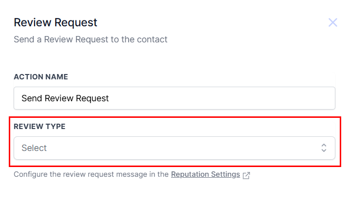 Send Review Request Action – figure 3