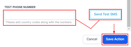 Send SMS Action – figure 7