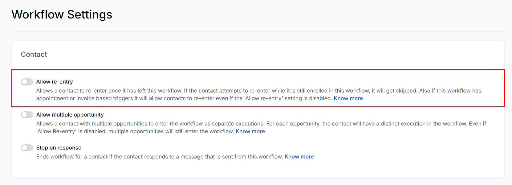 Settings in Workflow Builder – figure 3