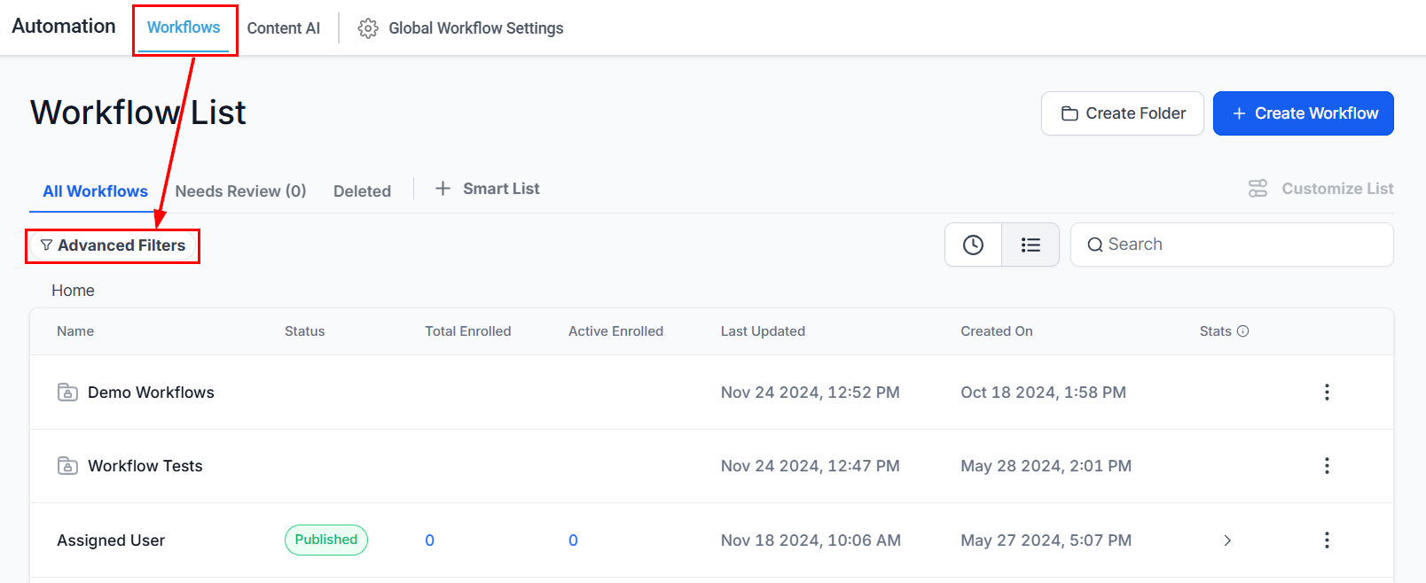 Smart Lists for Workflows – figure 1