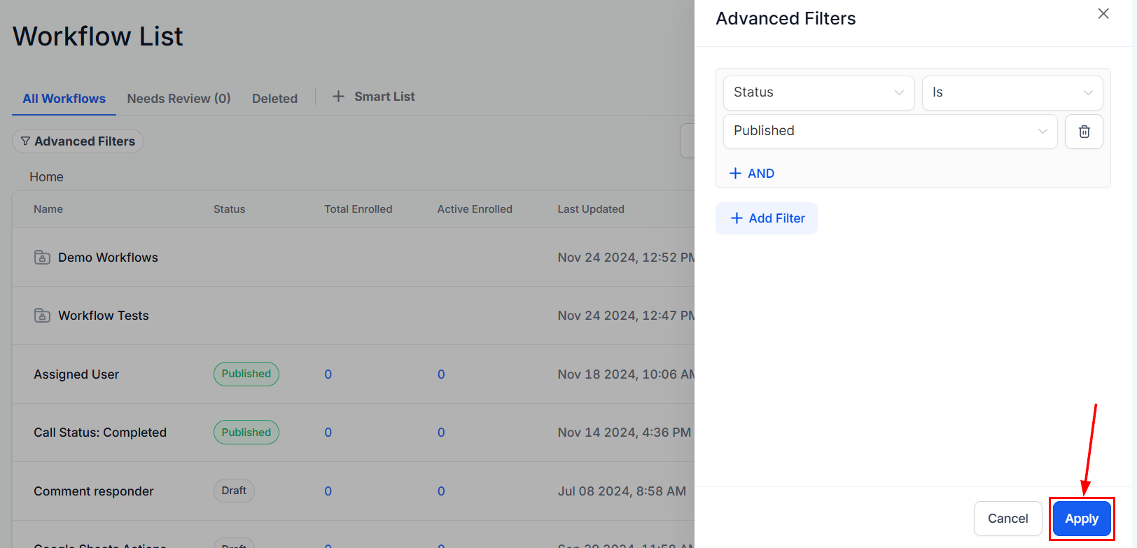 Smart Lists for Workflows – figure 4
