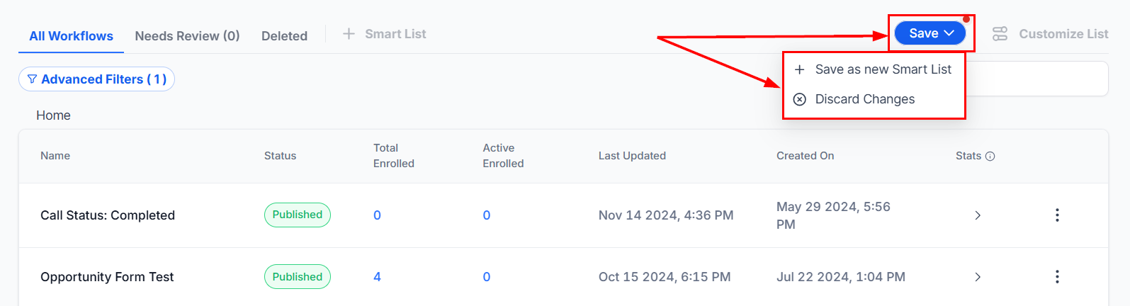 Smart Lists for Workflows – figure 5