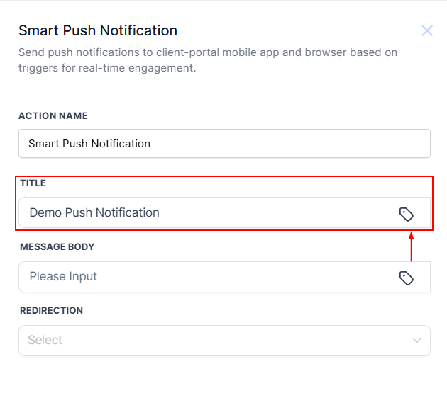 Smart Push Notification Action – figure 2