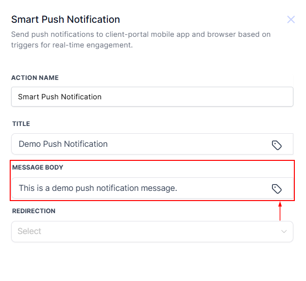 Smart Push Notification Action – figure 3