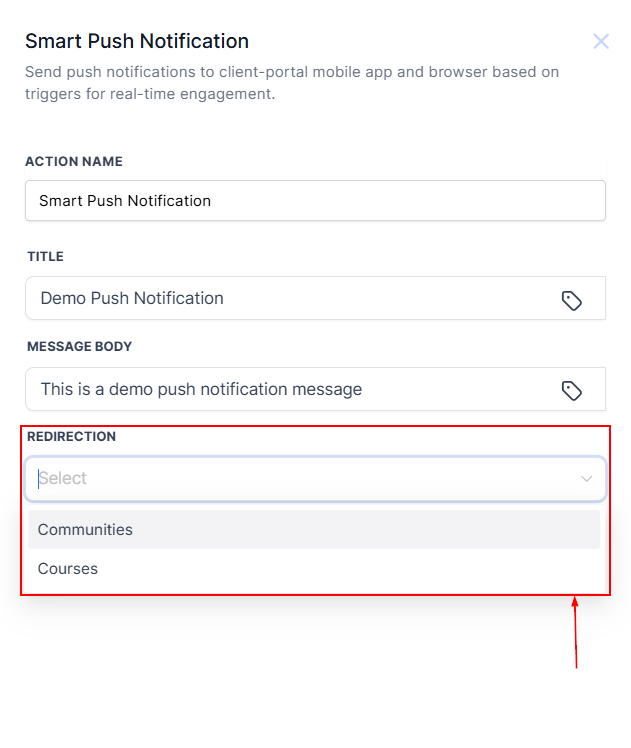 Smart Push Notification Action – figure 4