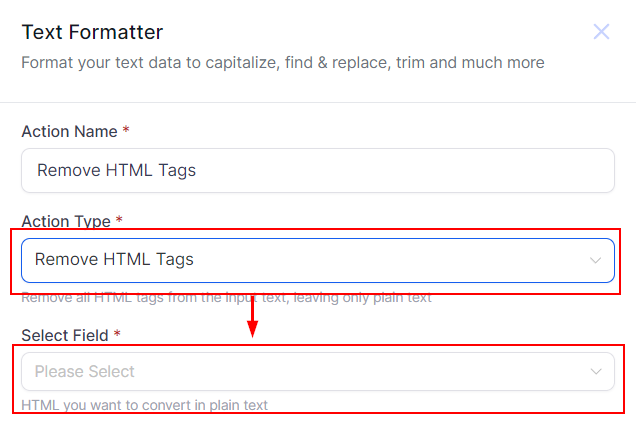 Text Formatter Action – figure 5