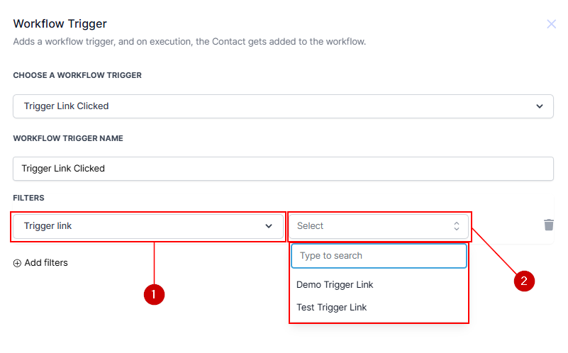 Trigger Link Clicked Trigger – figure 3