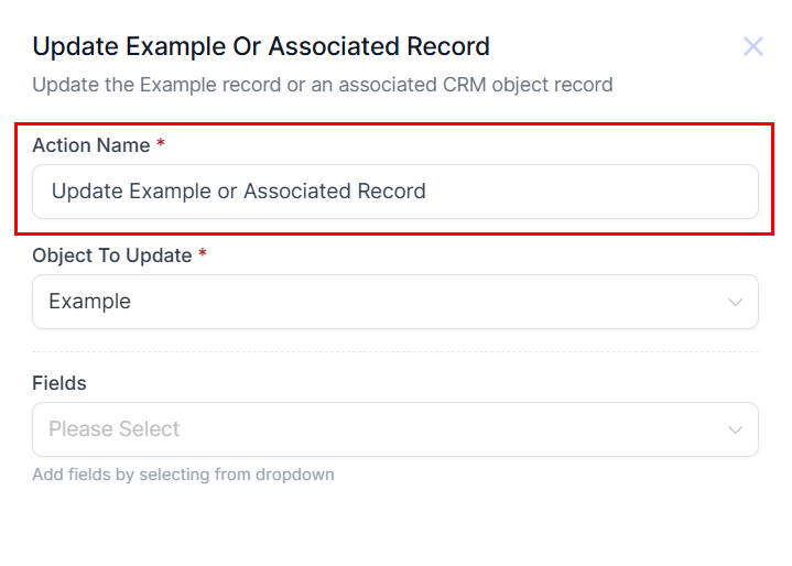 Update Custom Object or Associated Record Action – figure 3