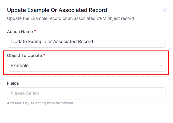 Update Custom Object or Associated Record Action – figure 4