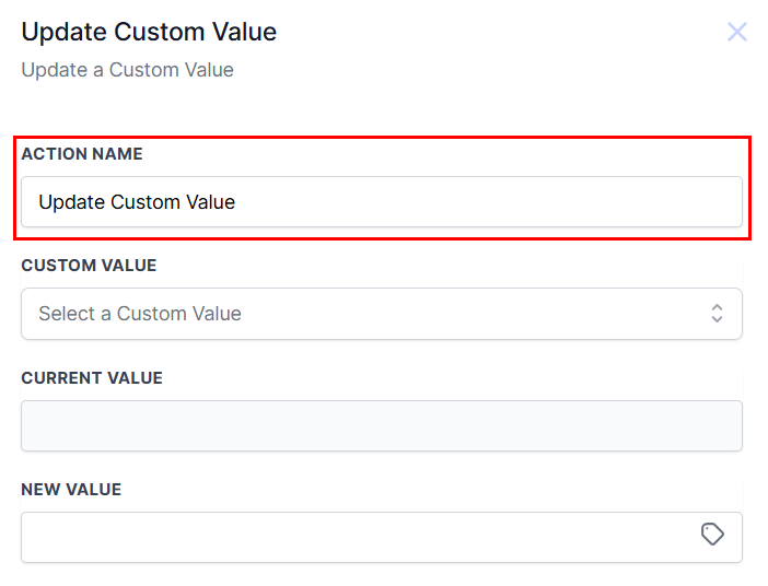Update Custom Value Action – figure 3