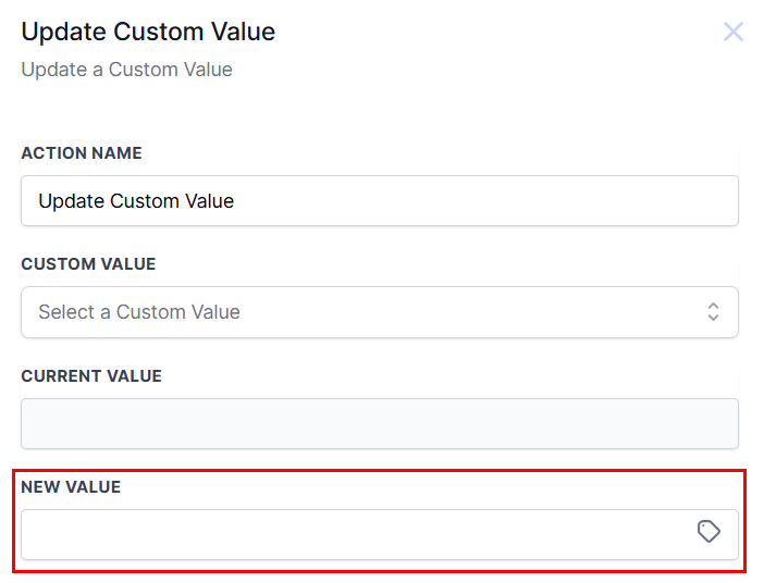 Update Custom Value Action – figure 6