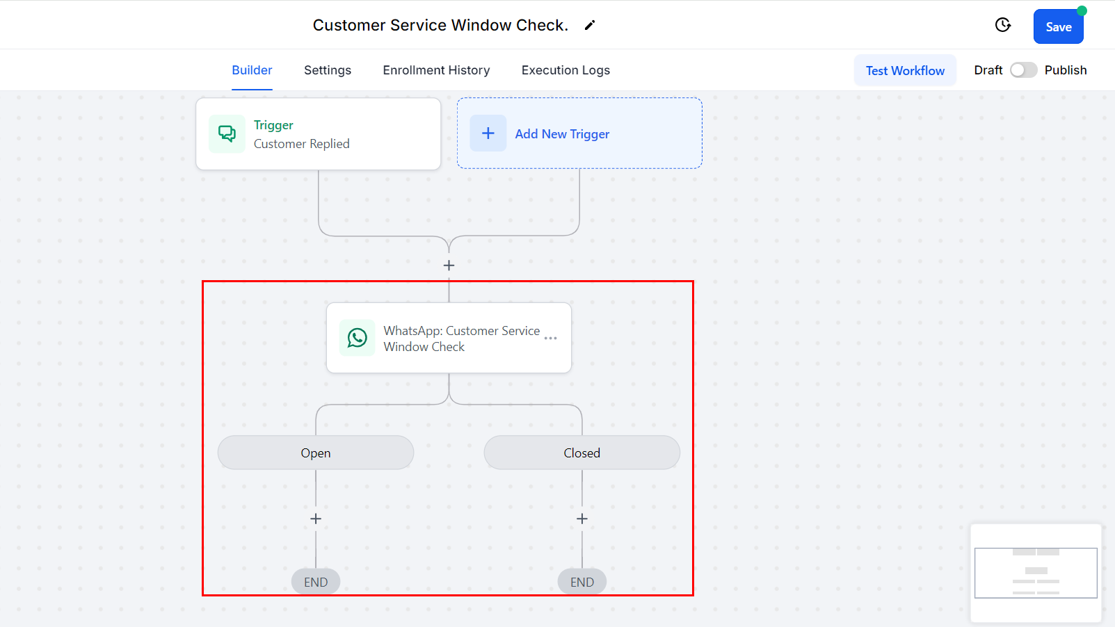 WhatsApp Customer Service Window Check Action – figure 5