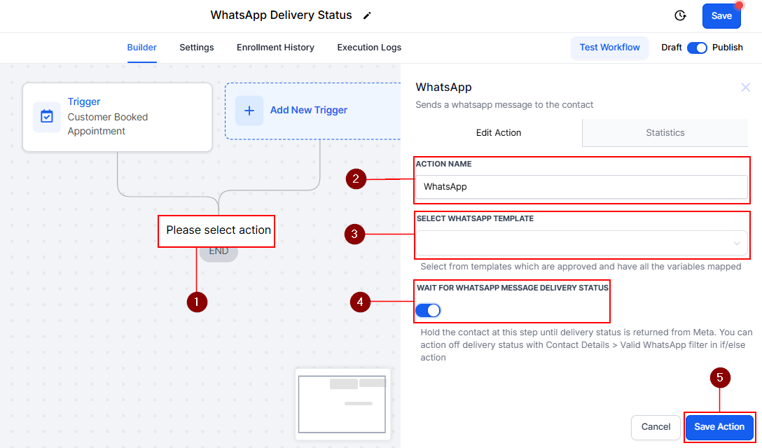 WhatsApp Delivery Status in Workflows – figure 2