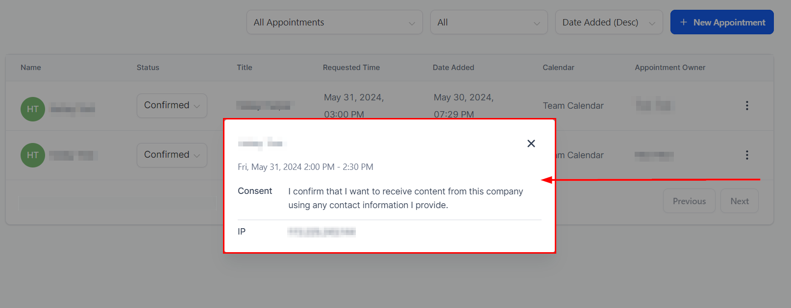Calendar Consent Checkbox for SMS Compliance – figure 8