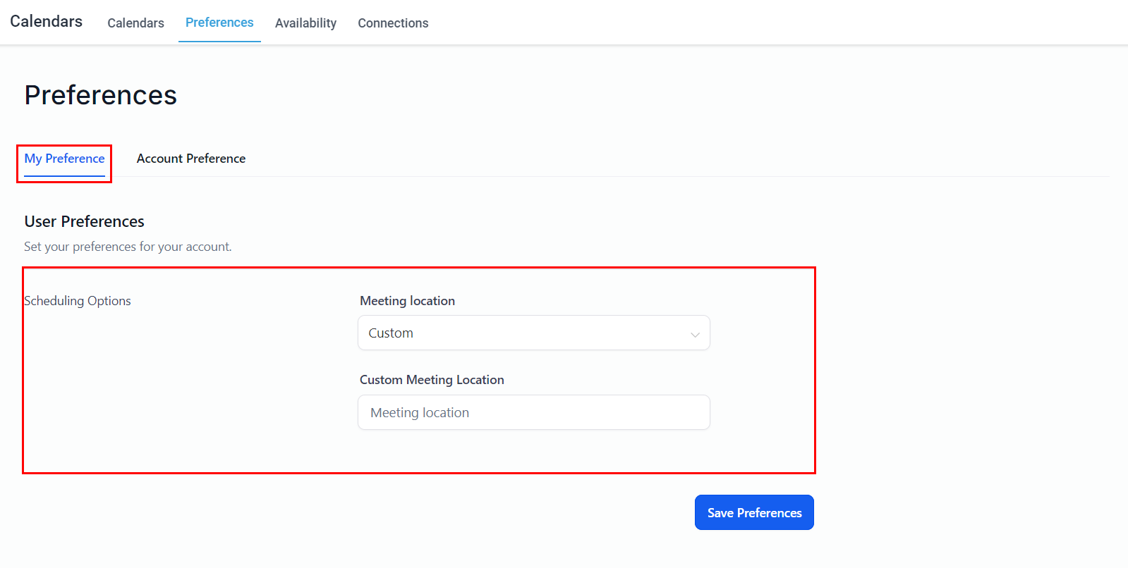 Calendar Preferences – figure 2