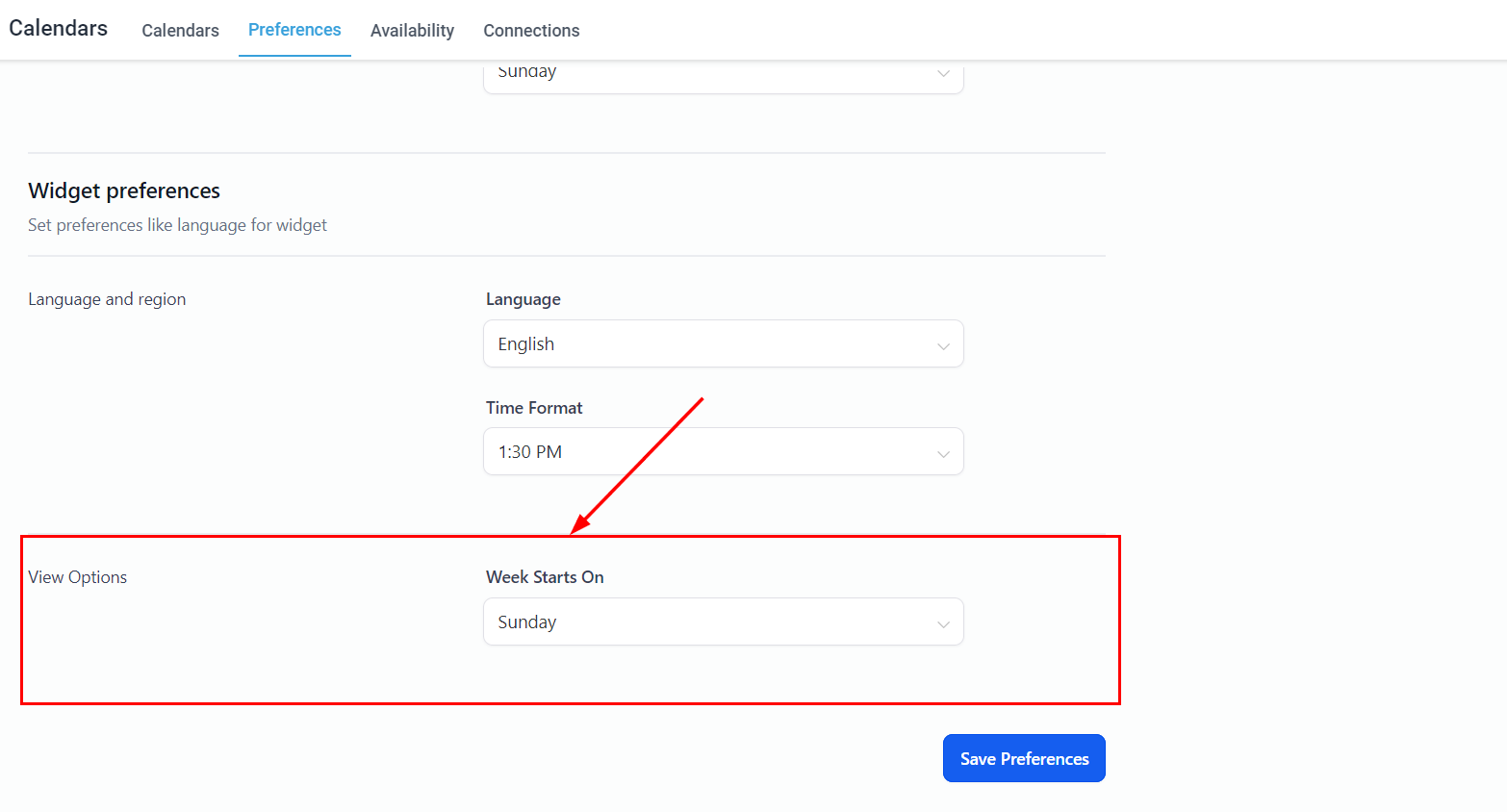 Calendar Preferences – figure 6
