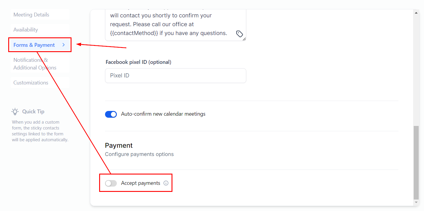 How to Accept Payments in Appointments – figure 4