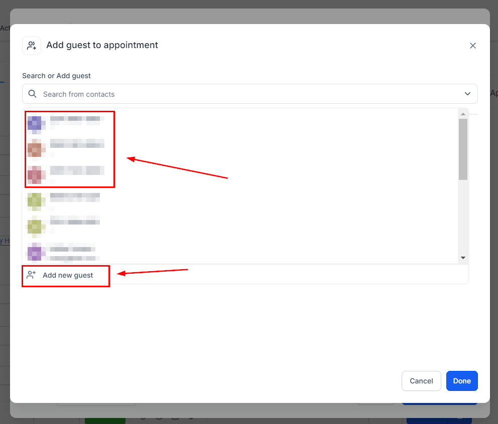 How to Add Guests to an Appointment – figure 9