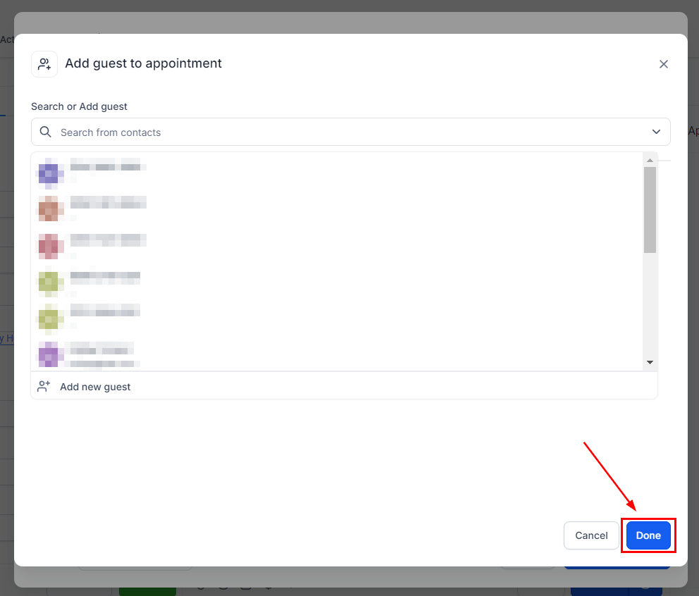 How to Add Guests to an Appointment – figure 10