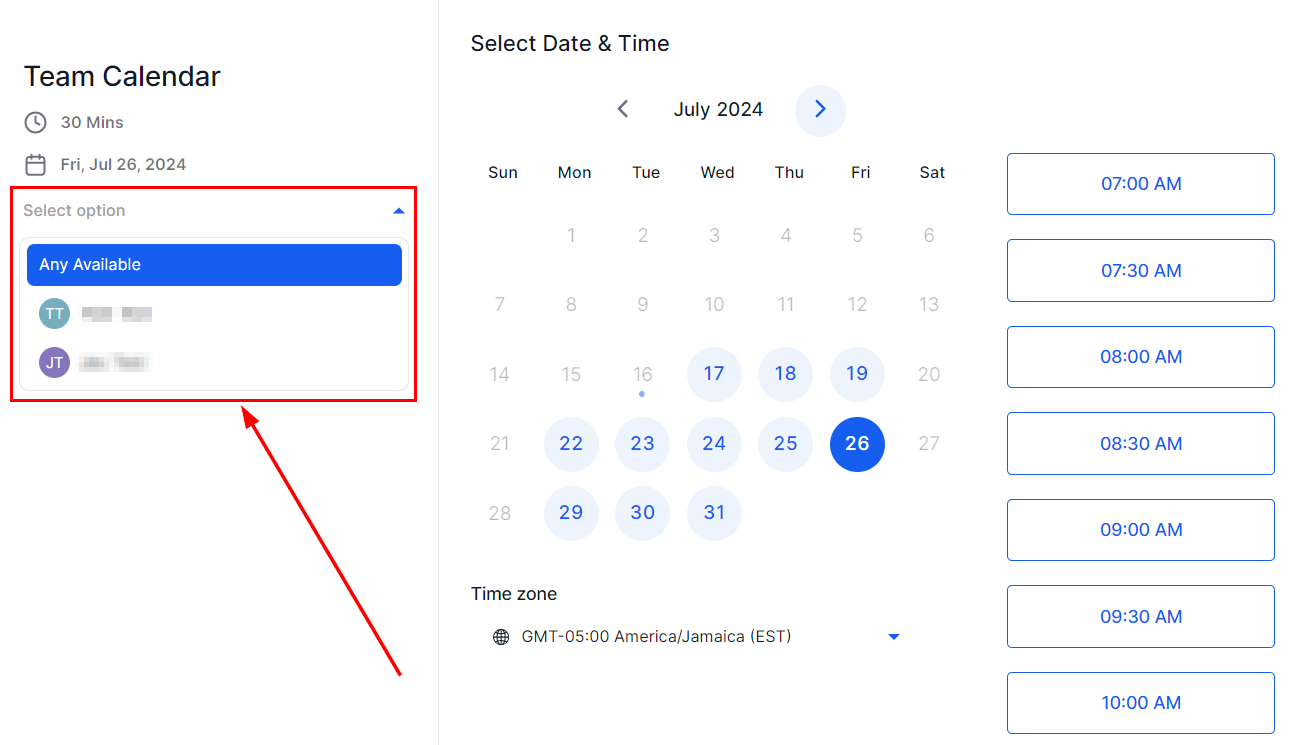 How to Configure Staff Member Selection in Round Robin Calendars – figure 8