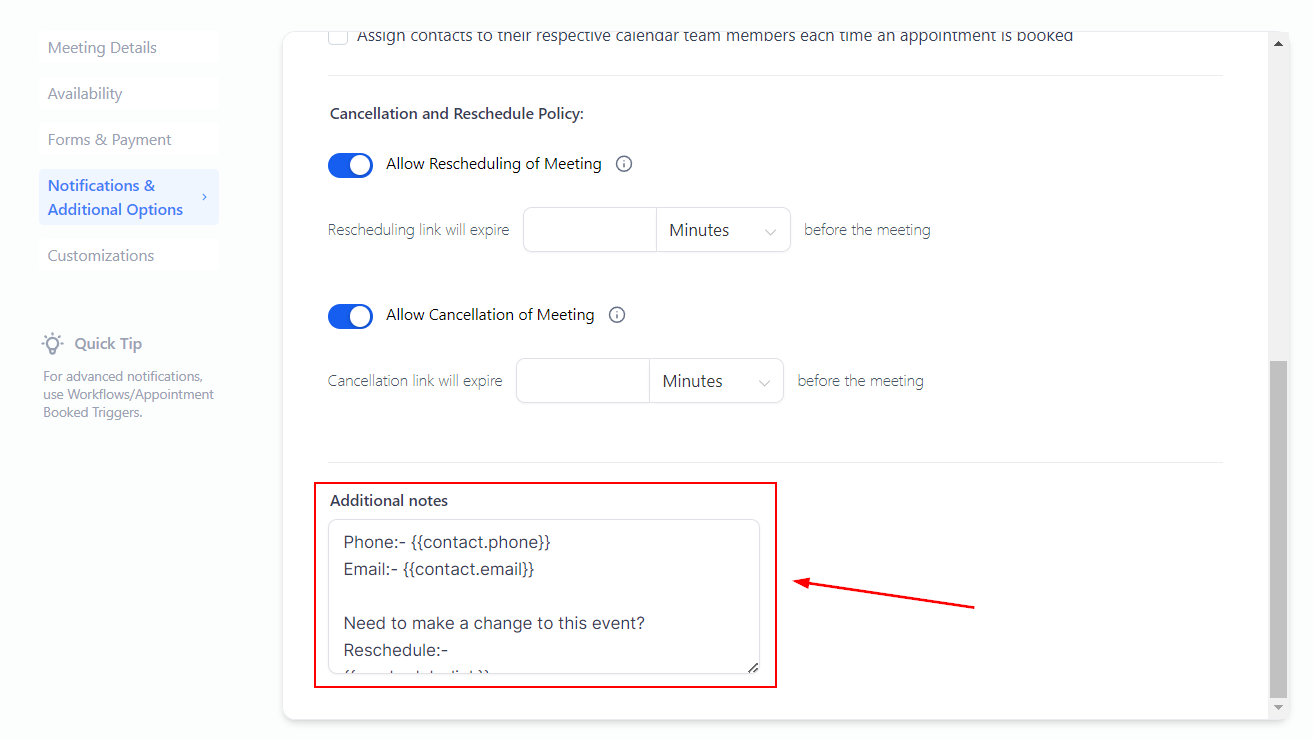 How To Configure Your Appointment Notifications & Additional Options – figure 7