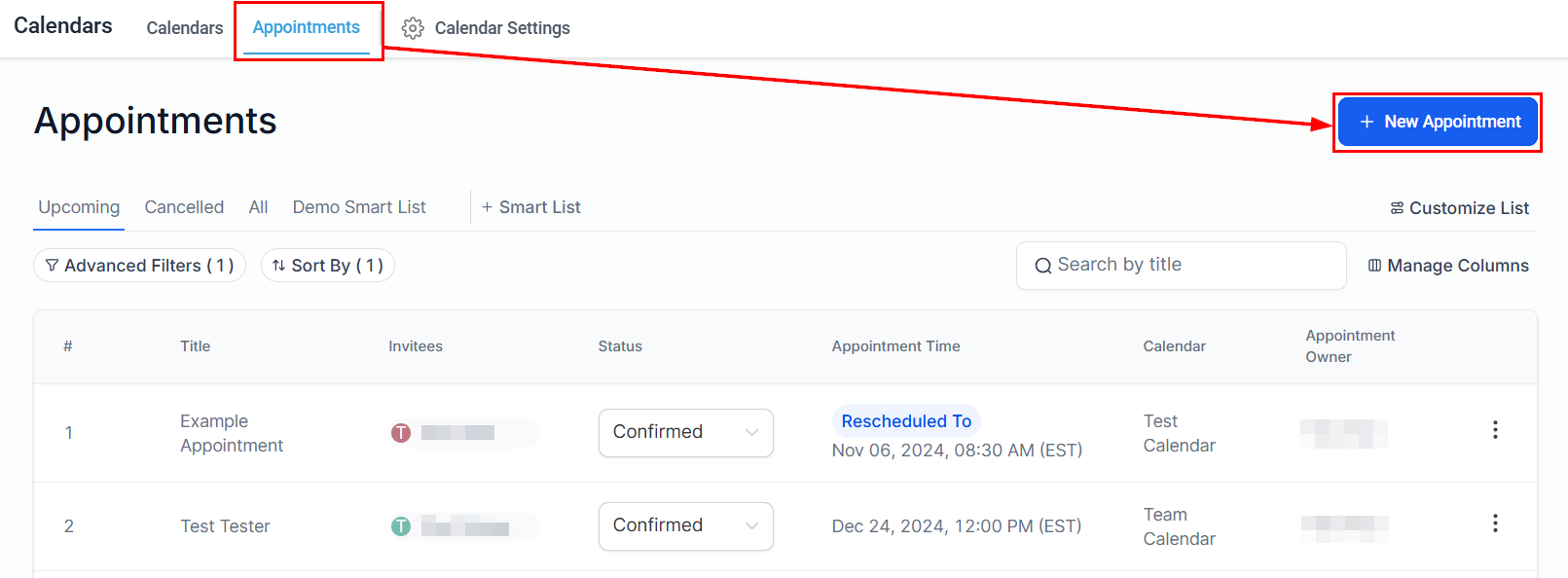 How to Create and Edit a Recurring Appointment – figure 1