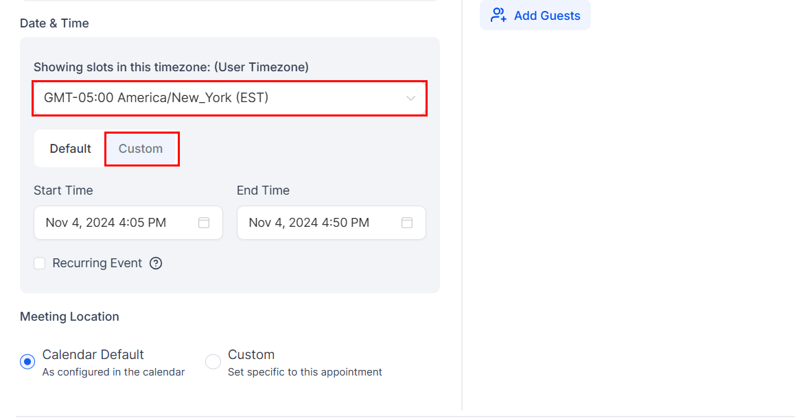How to Create and Edit a Recurring Appointment – figure 3