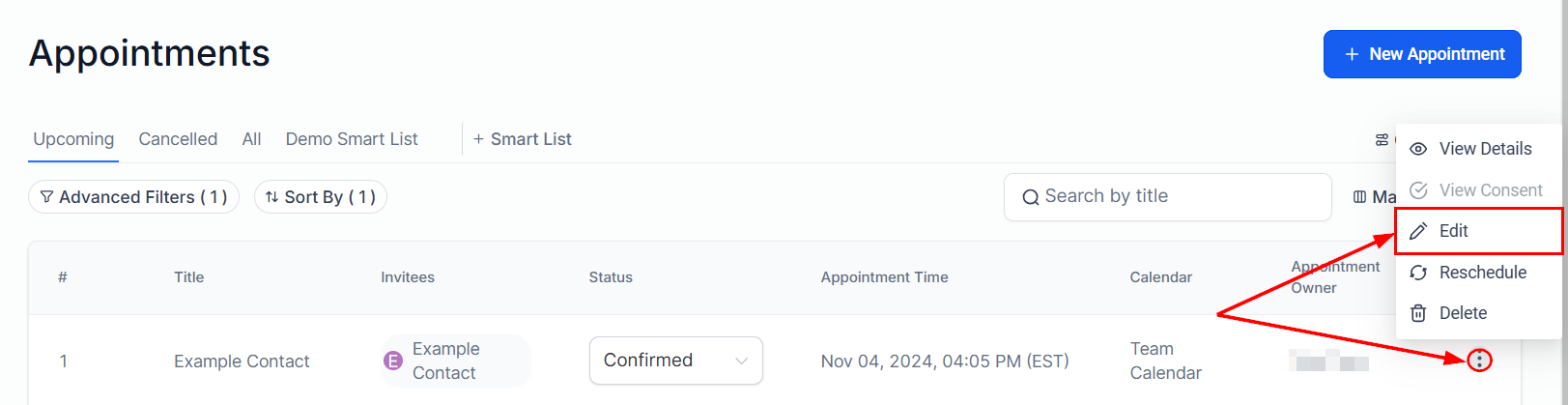 How to Create and Edit a Recurring Appointment – figure 7