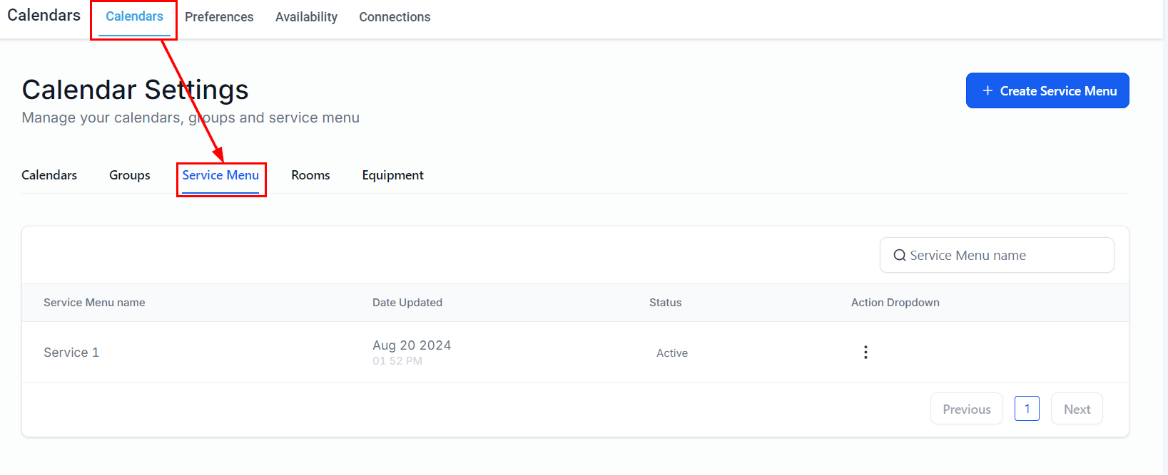 How to Disable a Service Menu – figure 1