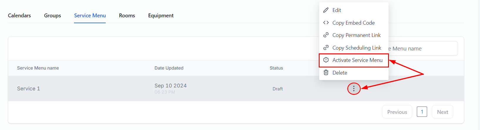 How to Disable a Service Menu – figure 5