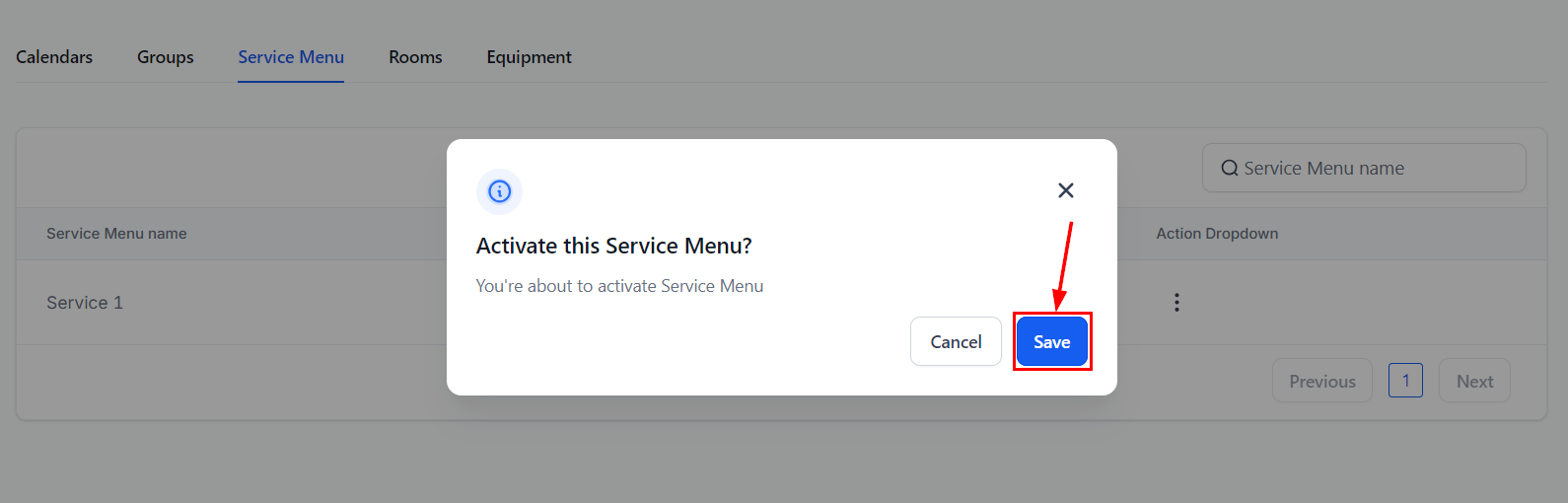 How to Disable a Service Menu – figure 6