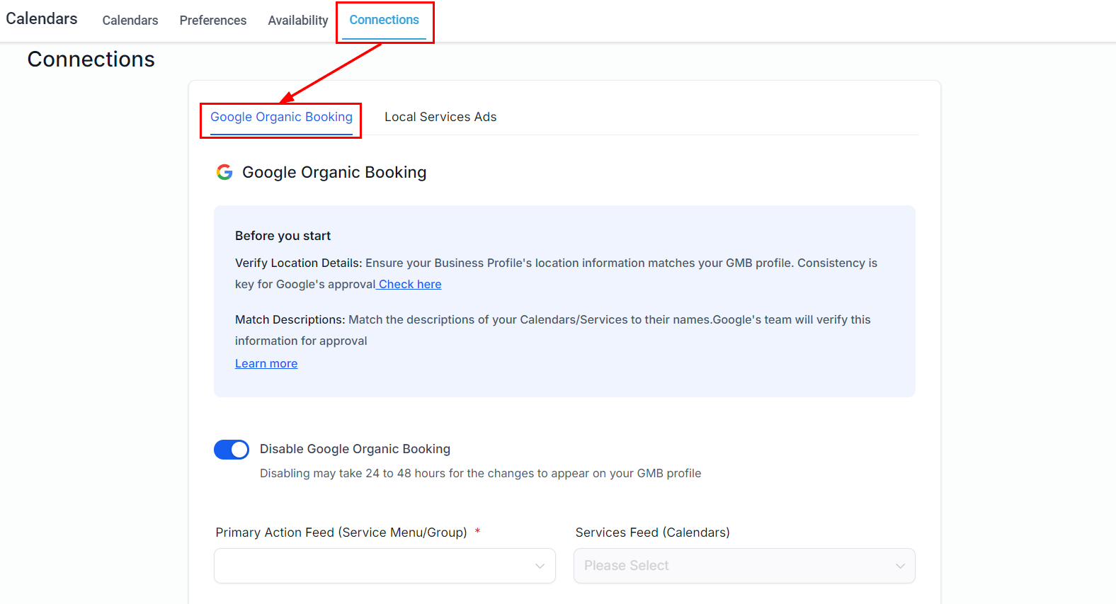 How to Disable Google Organic Booking – figure 1