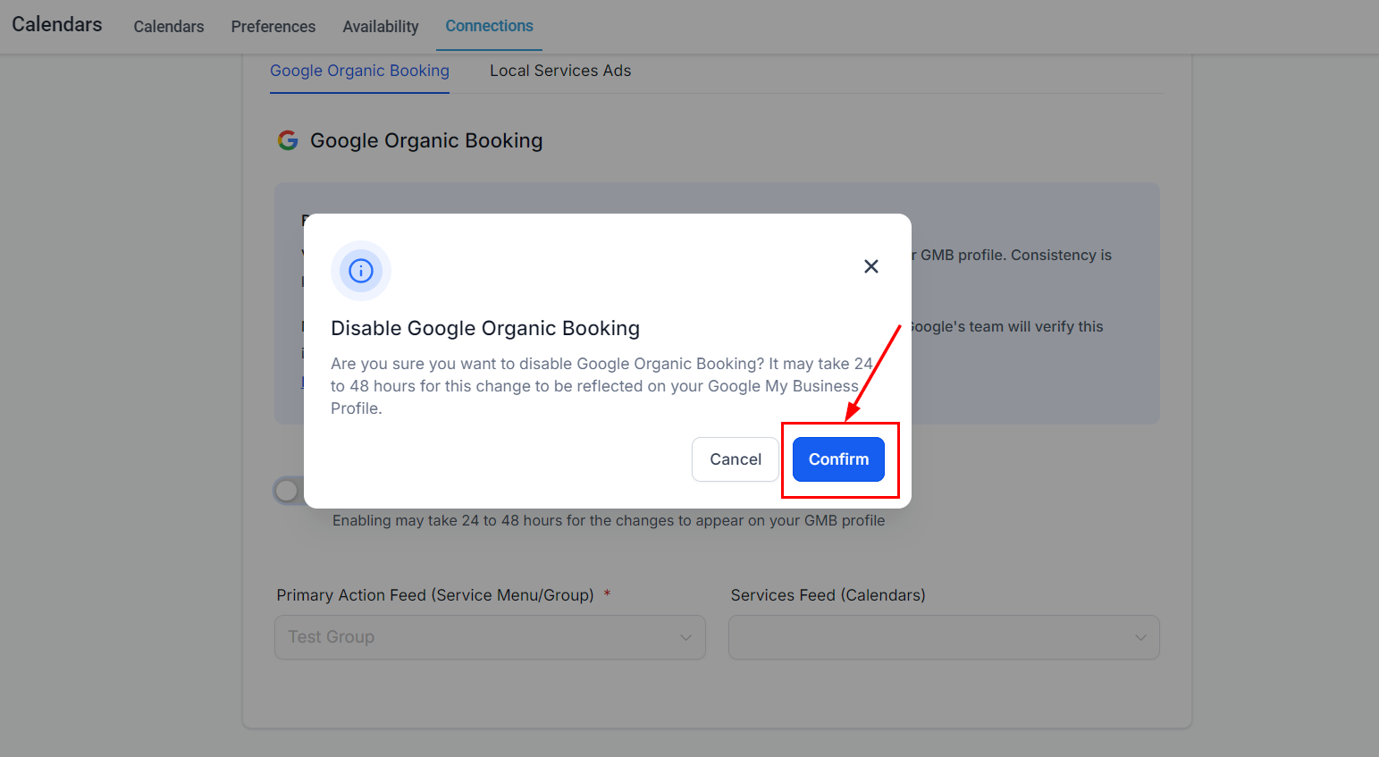 How to Disable Google Organic Booking – figure 3