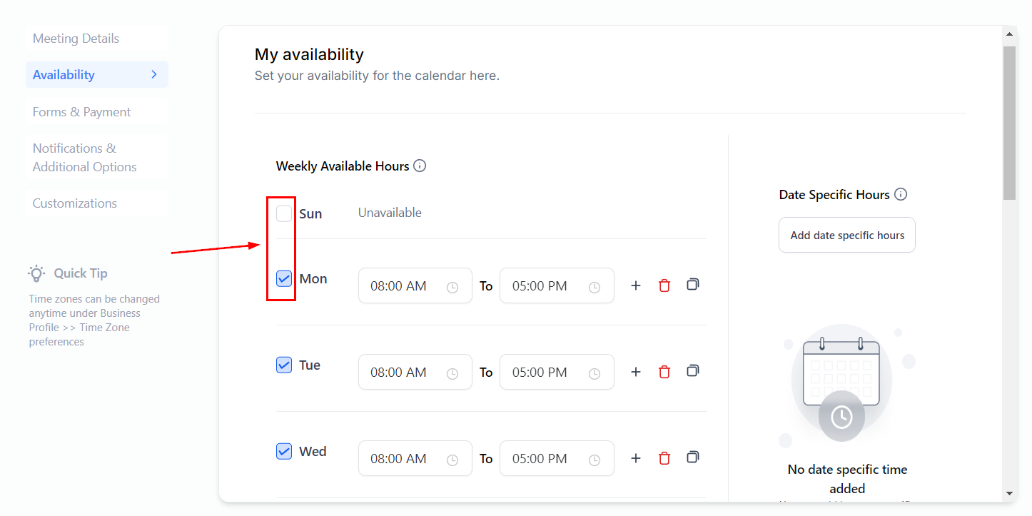 How To EditUpdate The Calendar Availability & Slot Settings – figure 3