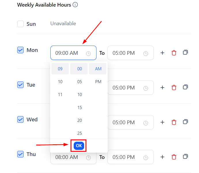 How To EditUpdate The Calendar Availability & Slot Settings – figure 4