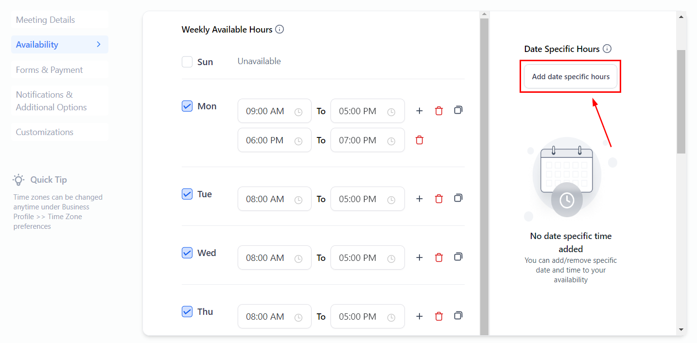 How To EditUpdate The Calendar Availability & Slot Settings – figure 7