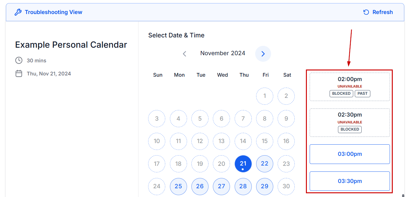 How to Use the Troubleshooting Tool in Calendars – figure 3