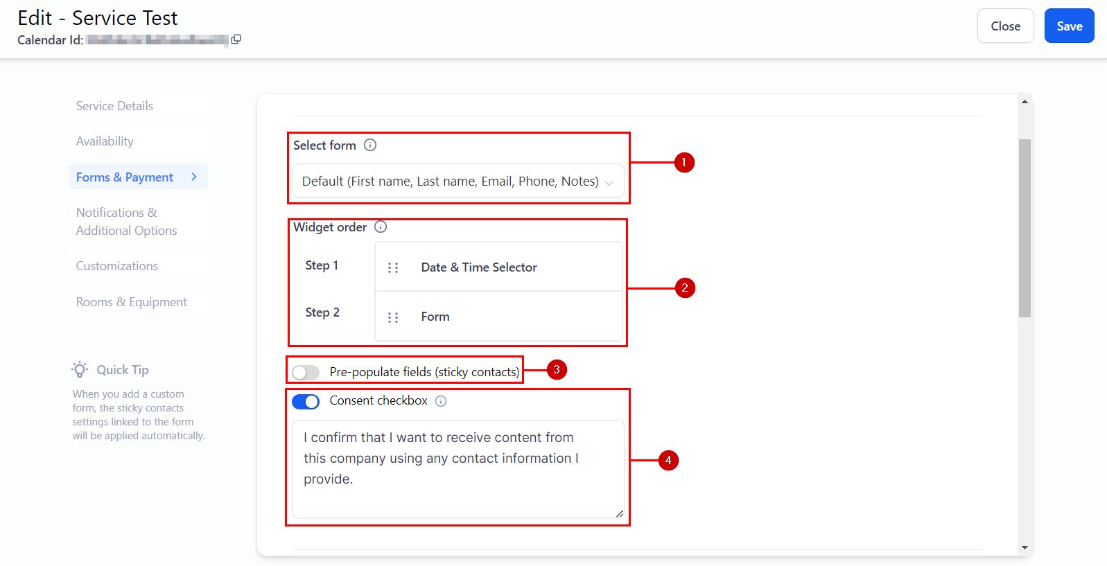 Service Calendar – figure 6