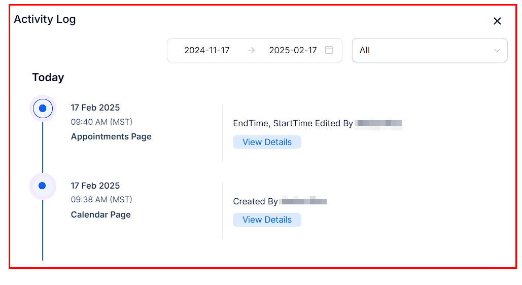 Viewing Appointments in Calendar – figure 7