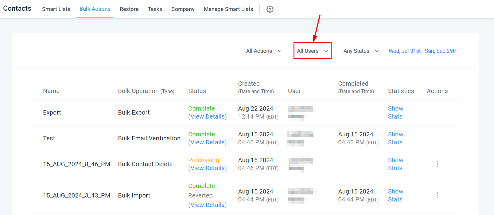 Bulk Actions - Overview – figure 3