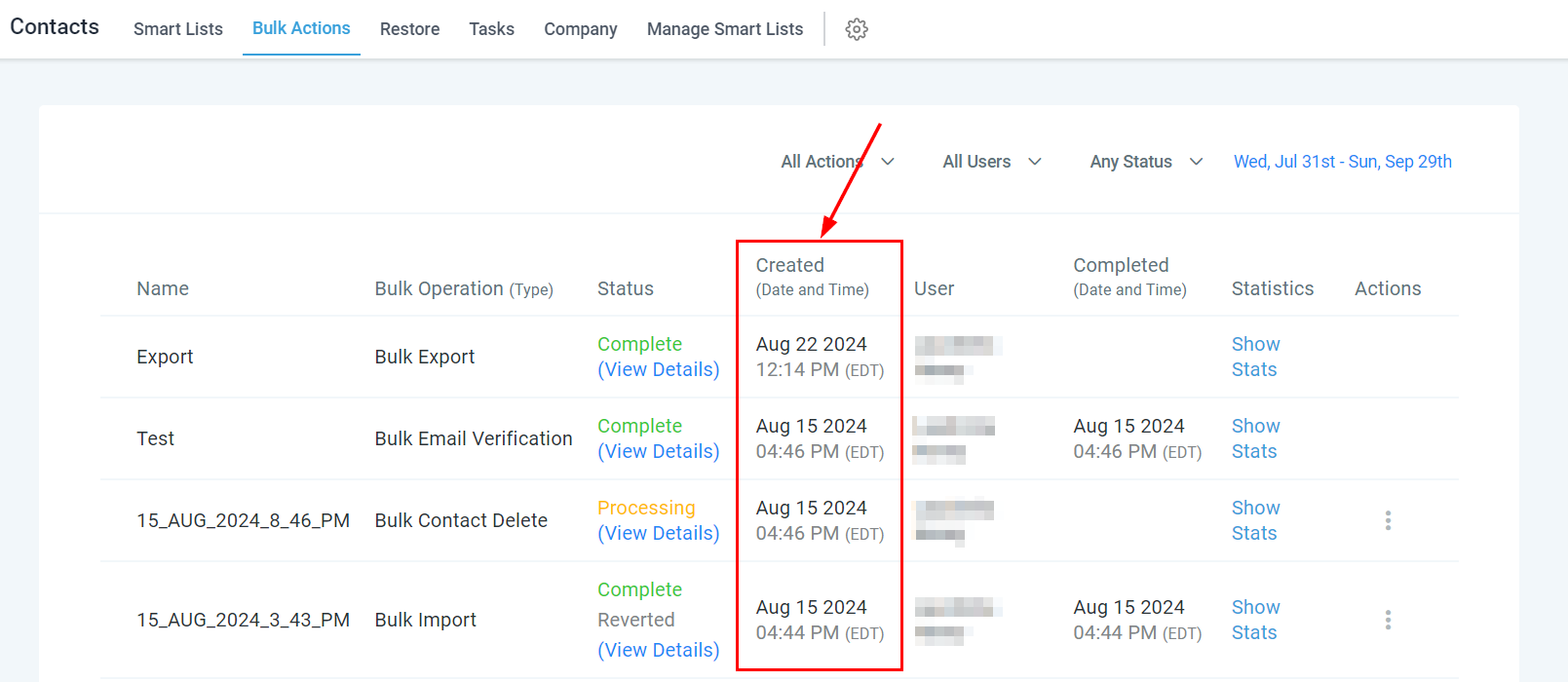 Bulk Actions - Overview – figure 10