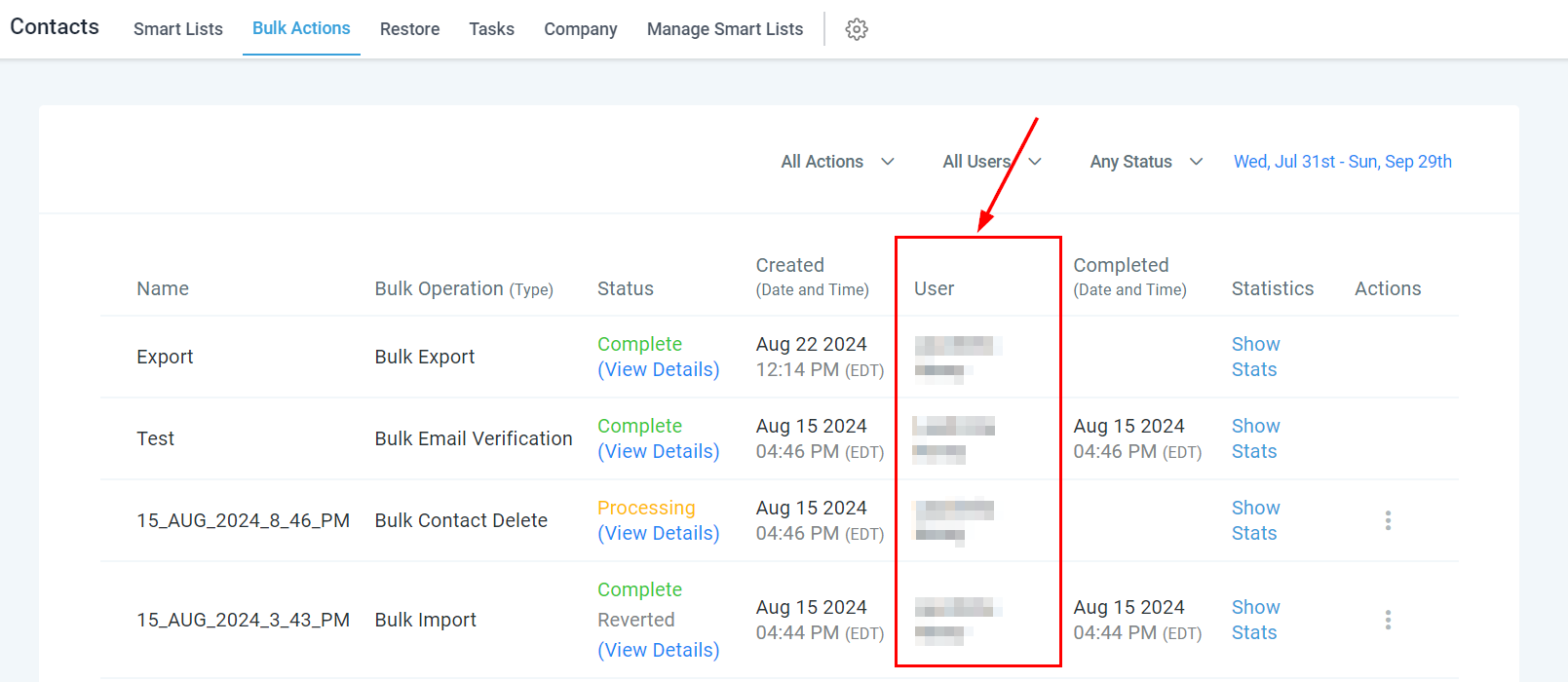 Bulk Actions - Overview – figure 11