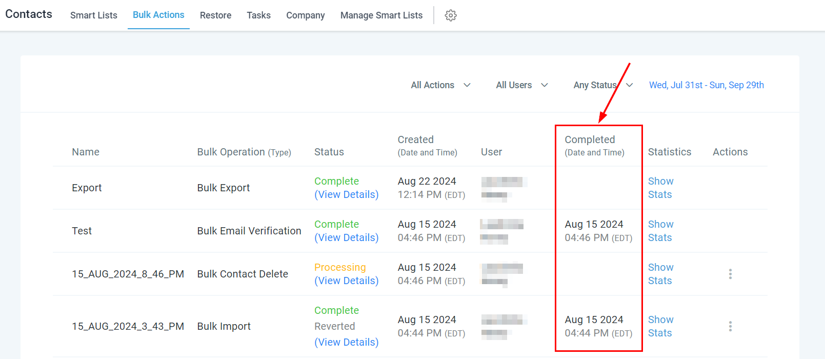 Bulk Actions - Overview – figure 12